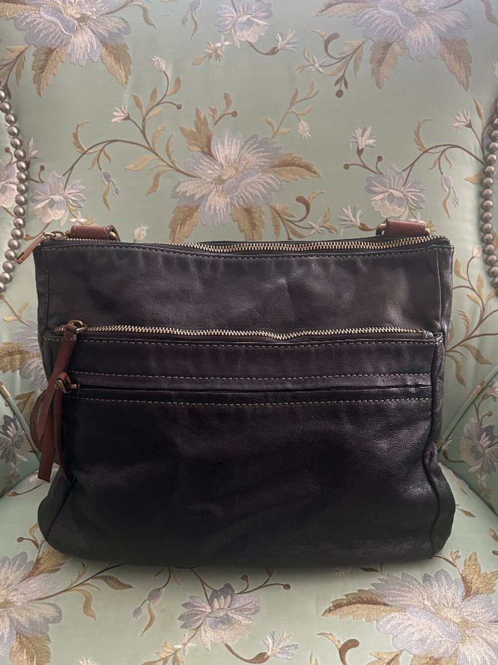 Fossil Corey Leather Crossbody Messenger Bag
